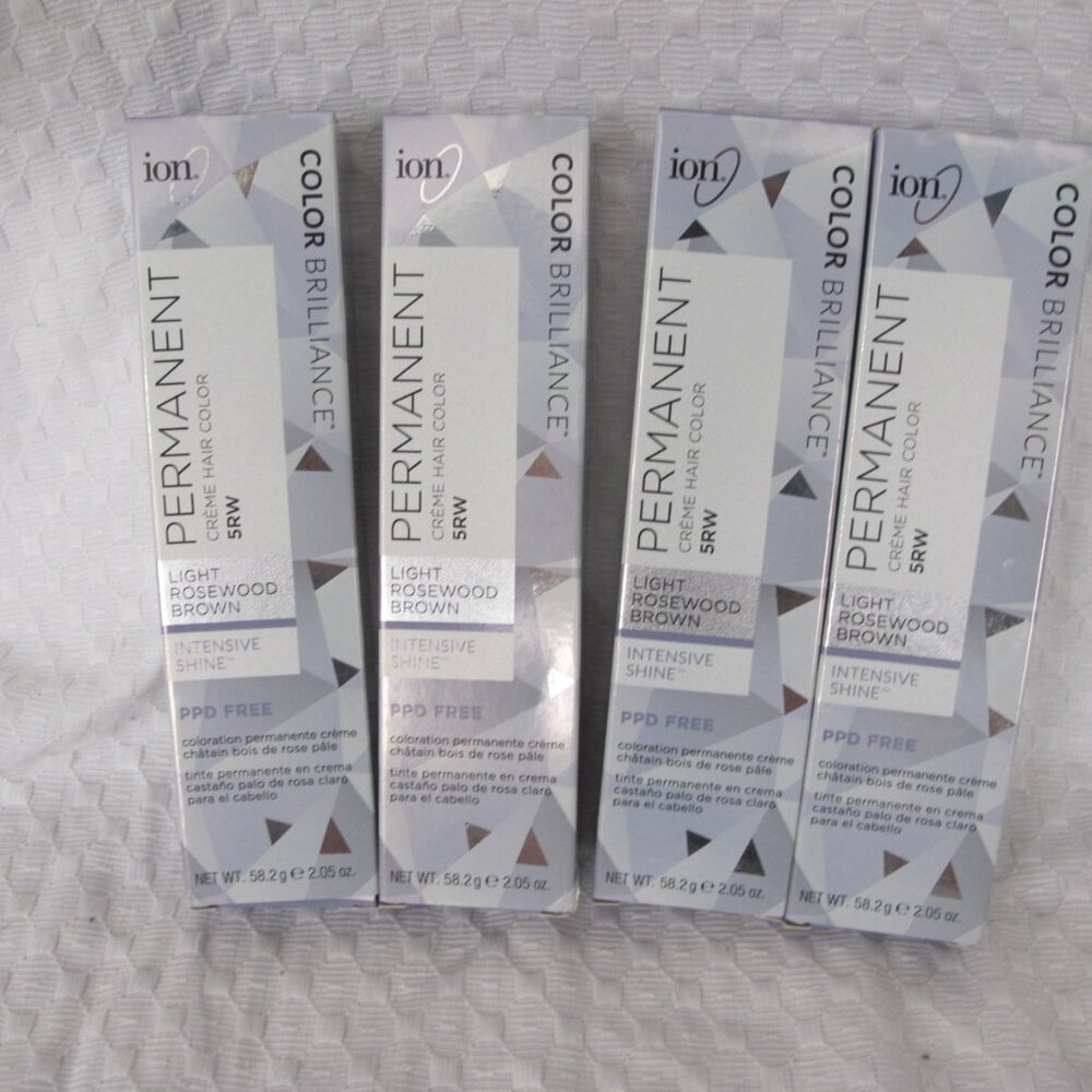 Bundle of 4 ION Light Rosewood Brown Hair Color